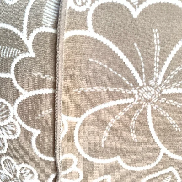 Fit and Flare Midi Dress in Cream and White Textured Floral Pattern - Picture 3 of 6